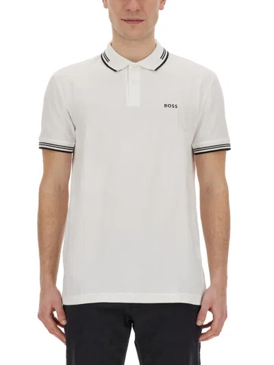 Hugo Boss Polo With Logo In White