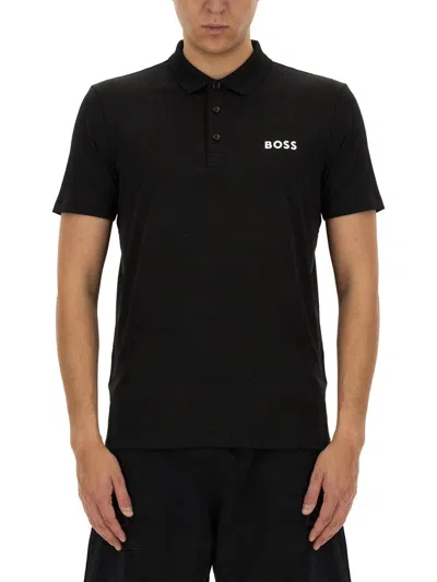 Hugo Boss Boss Polo With Logo In Black