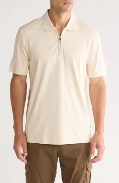 Hugo Boss Polston 11 Polo Shirt In Open White