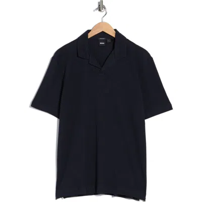 Hugo Boss Boss Ponti Short Sleeve Polo In Blue
