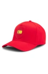 Hugo Boss Boss Poulin Lux Flag Patch Adjustable Baseball Cap In Green