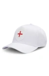 Hugo Boss Boss Poulin Lux Flag Patch Adjustable Baseball Cap In White