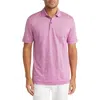 Hugo Boss Boss Press Heathered Linen Piqué Polo In Dark Pink