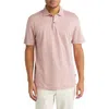 Hugo Boss Short-sleeved Linen Polo Shirt In Open Pink