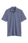 Hugo Boss Boss Press Lyocell & Cotton Polo In Navy