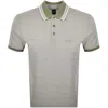 Hugo Boss Boss Prout 141 Polo T Shirt Green In Gray