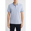 Hugo Boss Boss Prout Tipped Cotton Piqué Polo In Open Blue