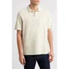 Hugo Boss Boss Pye Textured Johnny Collar Polo In Open White