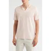 Hugo Boss Boss Pye Textured Johnny Collar Polo In Pink