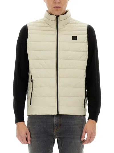 Hugo Boss Boss Quilted Padded Vest In Neutrals