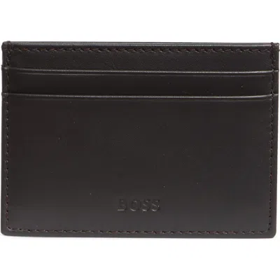 Hugo Boss Boss Randy Card Case In Brown
