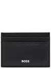Hugo Boss Boss Randy Leather Card Holder In Black