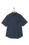Hugo Boss Boss Rash Short Sleeve Button-up Shirt In Blue