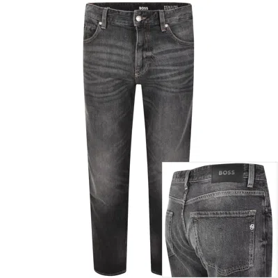 Hugo Boss Boss Re Maine Regular Fit Jeans Grey In Burgundy
