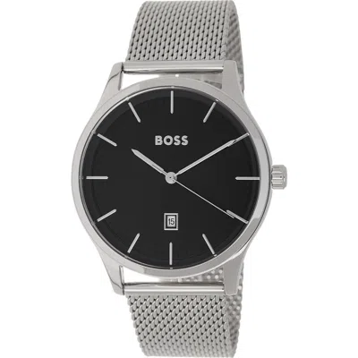 Hugo Boss Boss Reason Quartz Stainless Steel Watch, 43mm In Black