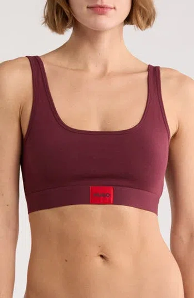 Hugo Boss Boss Red Label Bralette In Burgundy