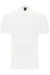 Hugo Boss Regular-fit Polo Shirt In Silk And Cotton In White