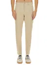 Hugo Boss High-stretch Commuter Trousers In Beige