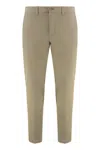 Hugo Boss Versatile Trousers Made From Stretch Fabric In Brown