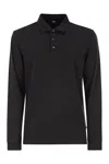 Hugo Boss Boss Regular Fit Polo Shirt In Interlock Cotton In Black