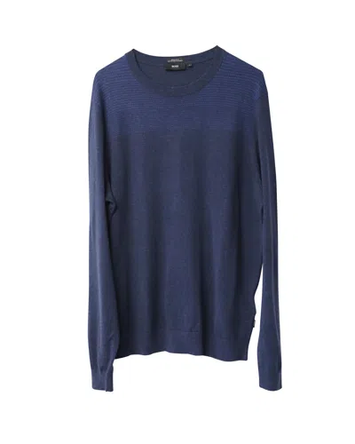 Hugo Boss Boss Regular Fit Sweater In Blue Cotton