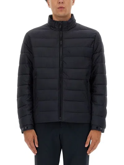 Hugo Boss Boss Regular Fit Water Repellent Jacket In Blue