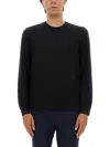 Hugo Boss Boss Camel Regular Fit Wool Sweater In Blue