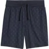 Hugo Boss Boss Relax Cotton Pajama Shorts In Dark Blue