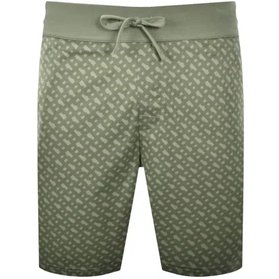 Hugo Boss Boss Relax Shorts Green In Gray