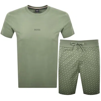 Hugo Boss Boss Relax T Shirt And Shorts Set Green