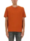 Hugo Boss Logo-embroidered Cotton T-shirt In Brown