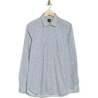 Hugo Boss Boss Remiton Cotton Button-up Shirt In White