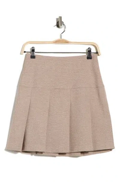 Hugo Boss Boss Renore Pleated Miniskirt In Neutral