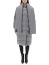 Hugo Boss Boss Reversible Coat With Scarf In Gray