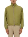 Hugo Boss Reversible Jacket With Elastic Cuffs And Collar In Green
