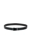Hugo Boss Reversible Italian-leather Belt With Logo Keeper In Black