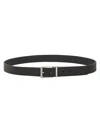 Hugo Boss Boss Reversible Leather Belt In Black