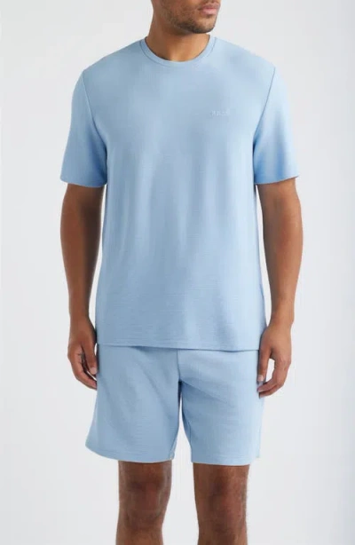 Hugo Boss Boss Rib Modal T-shirt & Pajama Shorts Set In Blue