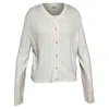 Hugo Boss Boss Ribbed Cardigan In White Viscose In White