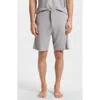 Hugo Boss Boss Ribbed Knit Pajama Shorts In Gray