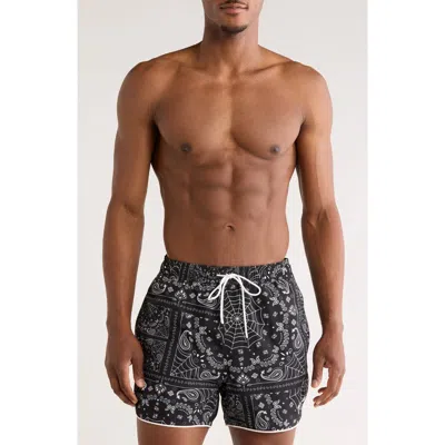 Hugo Boss Boss Rik Swim Trunks In Black