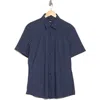 Hugo Boss Boss Roan Ken Slim Fit Short Sleeve Button-up Shirt In Dark Blue