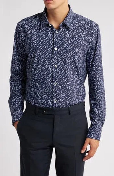 Hugo Boss Boss Roan Kent Button-up Shirt In Navy