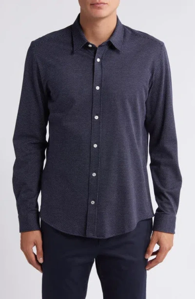 Hugo Boss Boss Roan Kent Button-up Shirt In Navy