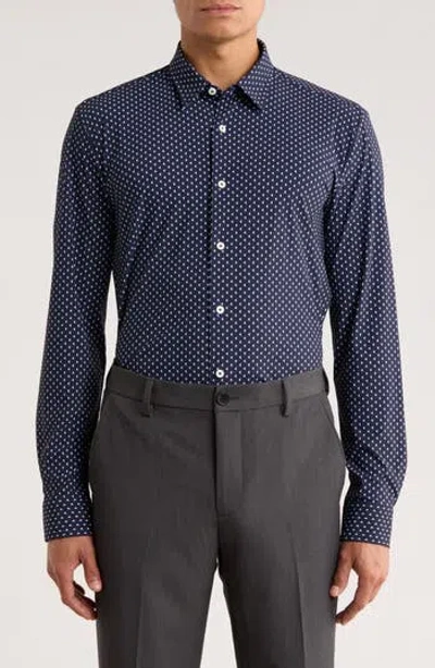 Hugo Boss Boss Roan Kent Long Sleeve Button-up Shirt In Multi