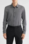 Hugo Boss Boss Roan Kent Slim Fit Button-up Shirt In Gray
