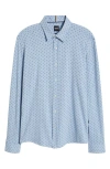 Hugo Boss Boss Roan Kent Stretch Cotton Button-up Shirt In Light Blue