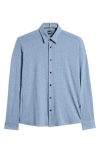 Hugo Boss Boss Roan Kent Stretch Cotton Button-up Shirt In Open Blue