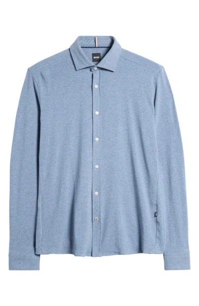 Hugo Boss Boss Roan Solid Stretch Cotton Button-up Shirt