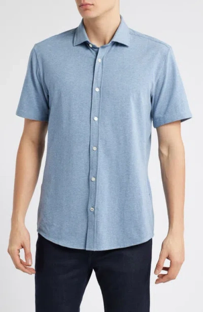 Hugo Boss Boss Roan Stretch Cotton Button-up Shirt In Open Blue